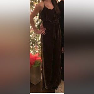 Adelyn Rae velvet jumpsuit